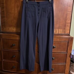 HALARA Midnight Blue Button-Up Trousers